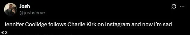 Jennifer Coolidge's Instagram Follow of Assassinated Activist Charlie Kirk Sparks Emmy Awards Controversy