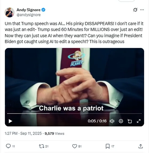 Late-Breaking: Trump's Oval Office Address Sparks AI Manipulation Controversy Over Charlie Kirk Video
