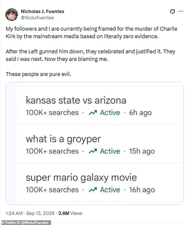 Nick Fuentes Denies Role in Charlie Kirk's Death, Claims 'Literally Zero Evidence' Supports Accusations Against His Followers