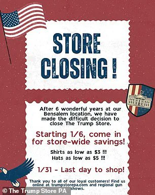 Trump Store in Bensalem to Close After Final Sale on January 6th Anniversary