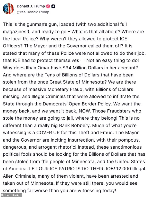 Trump's Social Media Post Sparks Debate Over Federal-Locals Law Enforcement, Gun Control, and Public Safety Policies