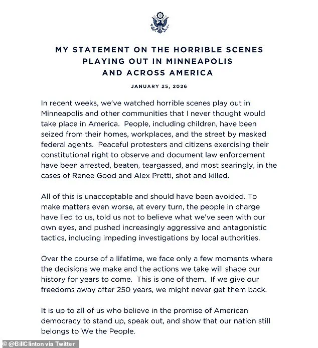 Clinton and Obama Condemn Trump's Handling of Minneapolis Shooting Amid Law Enforcement Debate