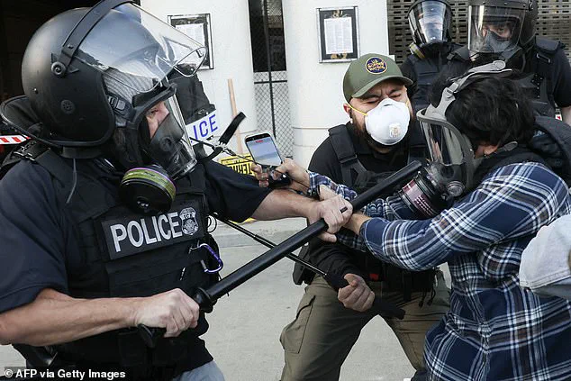 Los Angeles Protest Turns Chaotic as Demonstrators Clash with Police Over ICE Raids