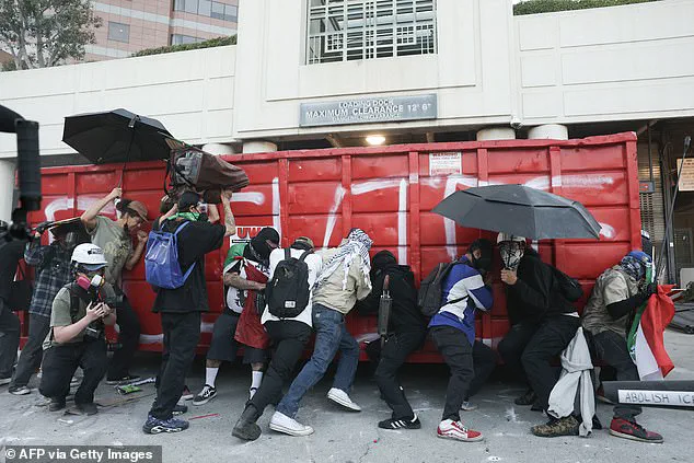Los Angeles Protest Turns Chaotic as Demonstrators Clash with Police Over ICE Raids