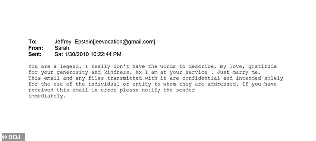 Alleged Remarks by Sarah Ferguson to Jeffrey Epstein, Six Months After His Release, Revealed in Newly Unsealed DOJ Documents