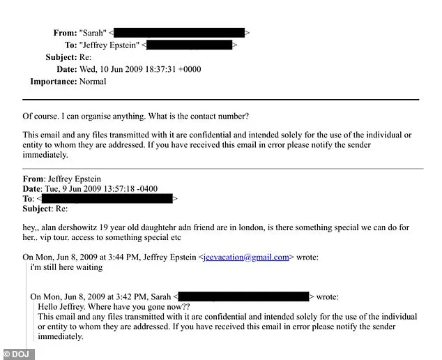 Alleged Remarks by Sarah Ferguson to Jeffrey Epstein, Six Months After His Release, Revealed in Newly Unsealed DOJ Documents