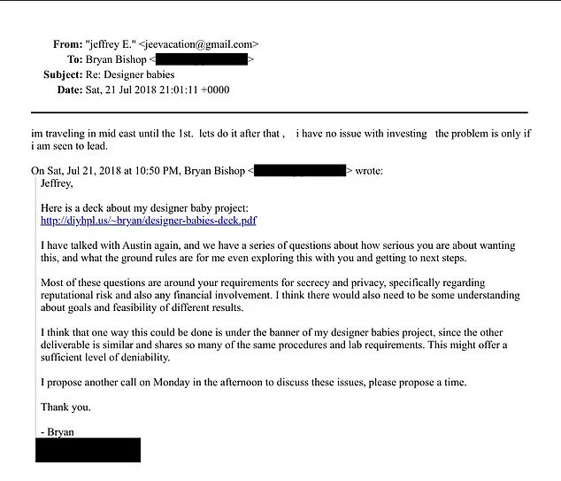 Jeffrey Epstein and Bryan Bishop's Secret Collaboration on Human Clone and Designer Baby Revealed in New DOJ Documents