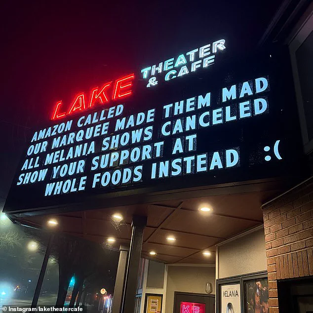Portland Theater's Disparaging Melania Trump Marquee Triggers Documentary Screening Cancellation