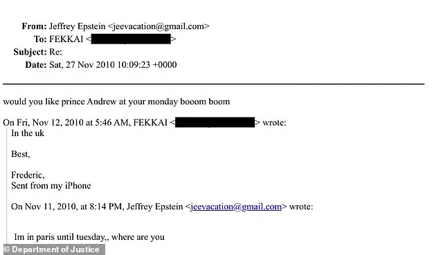 Jeffrey Epstein's Email to Stylist About Prince Andrew's Involvement in 'Monday Boom Boom' Emerges Ahead of Duke's New York Trip