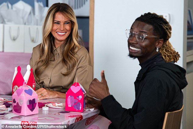 Melania Trump Spends Valentine's Day Creating Art with Sick Kids at NIH Facility