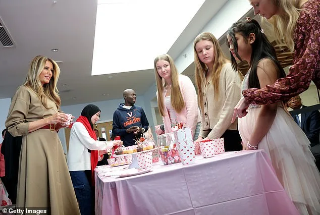 Melania Trump Spends Valentine's Day Creating Art with Sick Kids at NIH Facility