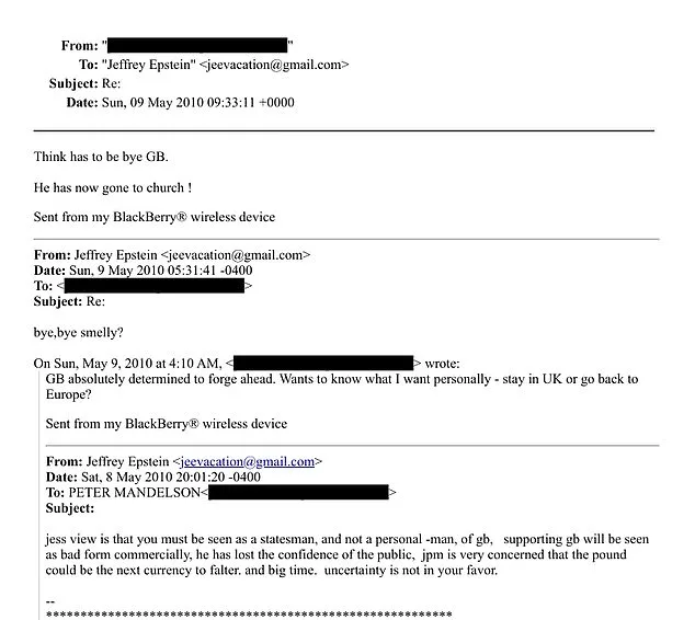 DOJ Files Reveal Mandelson's Ties to Epstein, Sparking Calls for Congressional Testimony