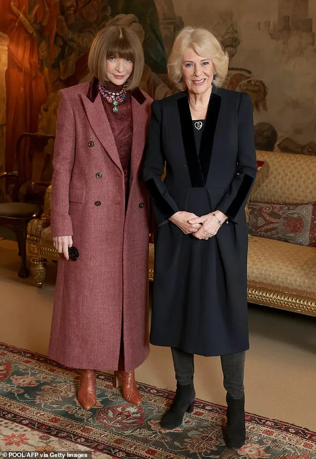 Queen Camilla and Anna Wintour at St James's Palace Amid Andrew Mountbatten's Birthday Arrest