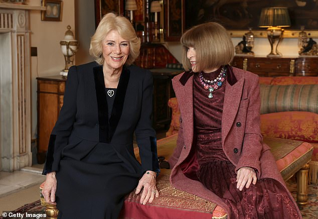 Queen Camilla and Anna Wintour at St James's Palace Amid Andrew Mountbatten's Birthday Arrest