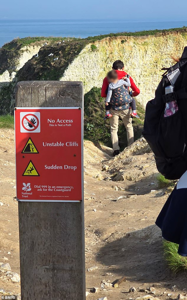 Reckless Father Ignores Warnings at Old Harry Rocks, Puts Child in Jeopardy