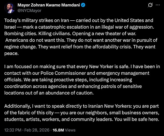 New York Mayor's Iran Airstrike Remarks Ignite Backlash from Iranian-American Community