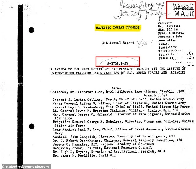 Majestic-12 Files Reevaluated as Real After CIA Document Match