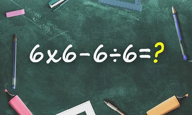 Confusing Equation 6 x 6 - 6 ÷ 6 Sparks Viral Math Debate