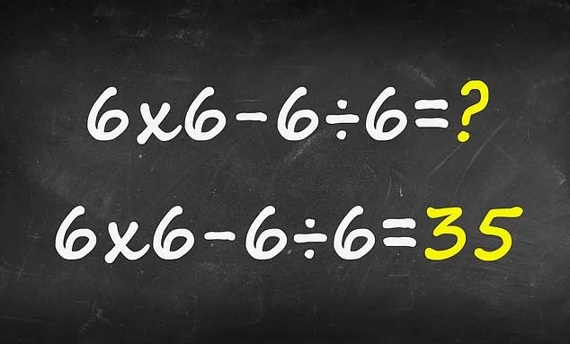 Confusing Equation 6 x 6 - 6 ÷ 6 Sparks Viral Math Debate