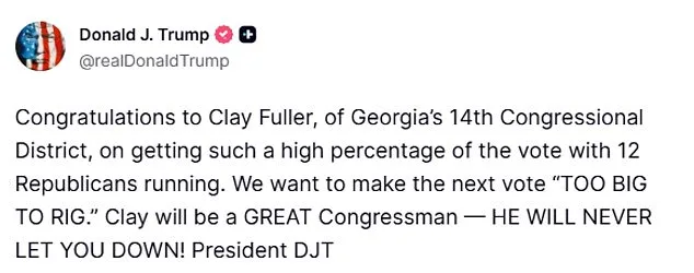 Democratic Candidate Stuns in Georgia's 14th District as Retired General Faces Trump-Backed Challenger in Runoff