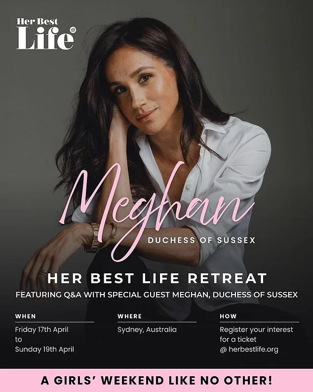 Meghan Markle's 'Her Best Life Retreat' in Sydney: A High-Price Event with Markus Anderson's Involvement