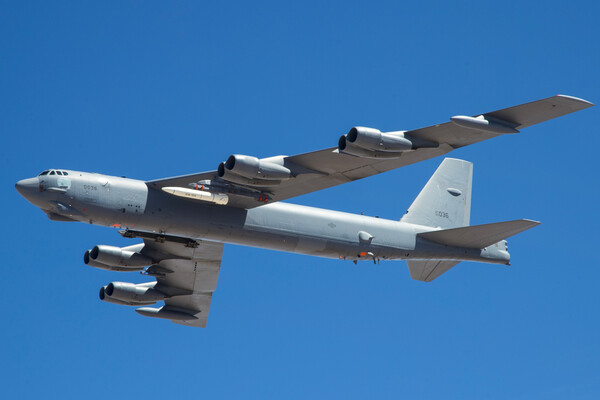 B-52 Bomber Conducts Test Flight with AGM-181 LRSO Nuclear Cruise Missiles