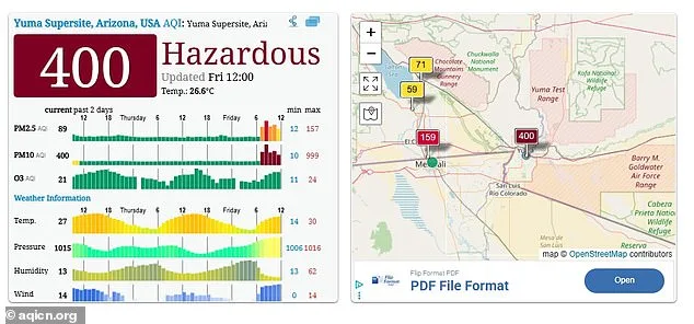 Hazardous Air Plume Sweeps Southwest as EPA Warns of Health Crisis Affecting Hundreds of Thousands