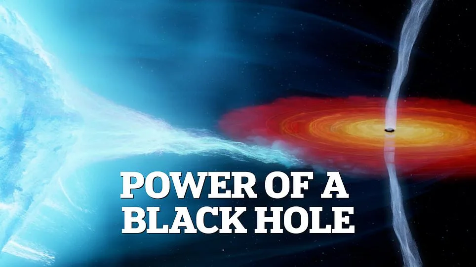 Cosmic Dance: Black Hole's Fiery Jets Unveiled.