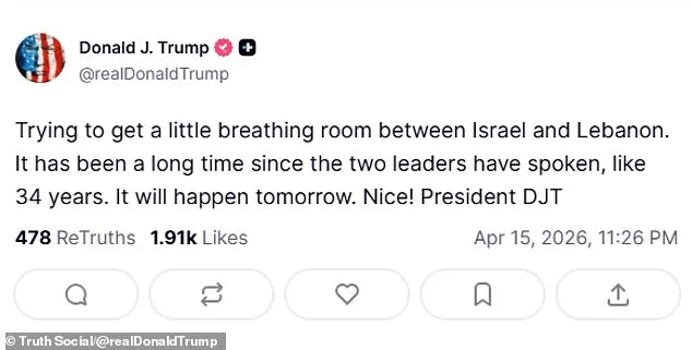 Trump Facilitates Historic Israel-Lebanon Summit.