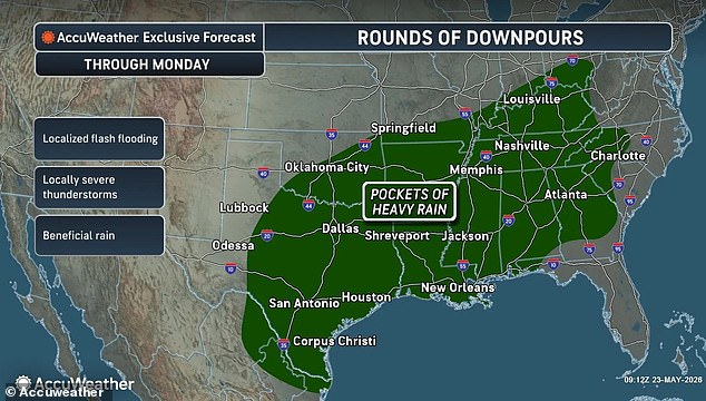 Memorial Day Weekend Flash Floods Threaten Texas as Temperatures Plummet