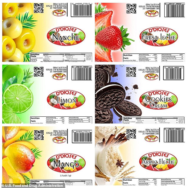 FDA warns De Dios Ice Pops recalled for undeclared dyes and allergens.