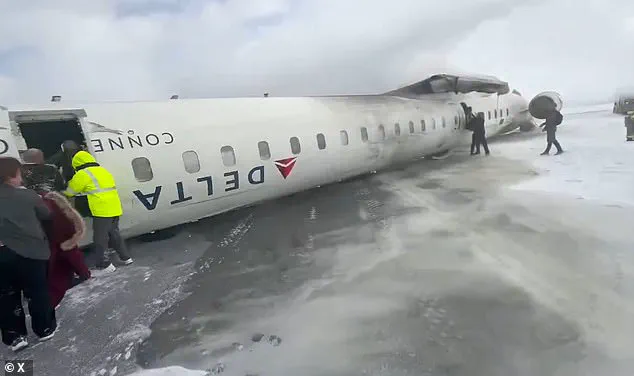 Delta Air Lines Flight Lands in Ice Storm, Skids and Flips