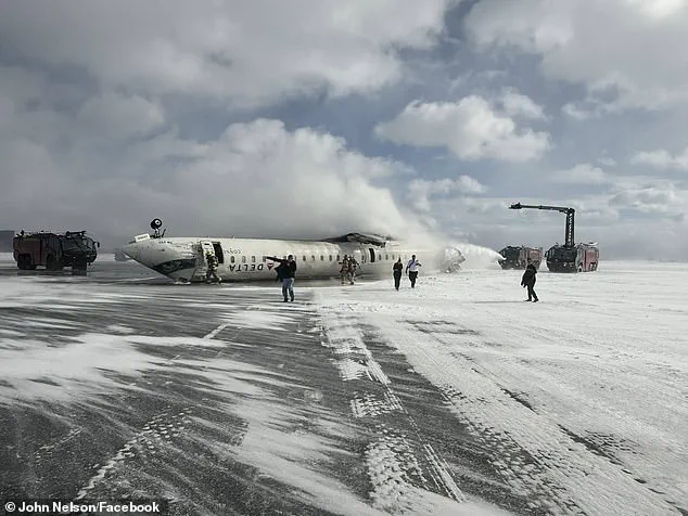 Delta Air Lines Flight Lands in Ice Storm, Skids and Flips