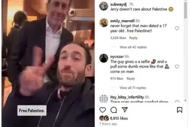 Jerry Seinfeld Bluntly Tells Anti-Israeli Activist 'I Don't Care About Palestine' During Awkward Exchange