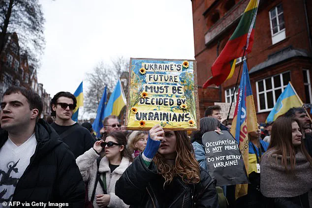 Thousands protest in London to support Ukraine and pressure Russia