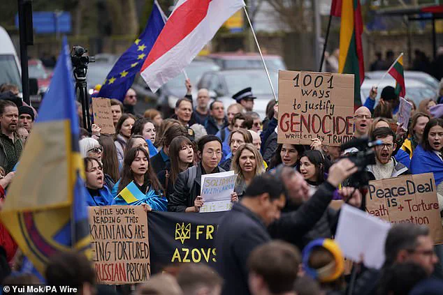 Thousands protest in London to support Ukraine and pressure Russia