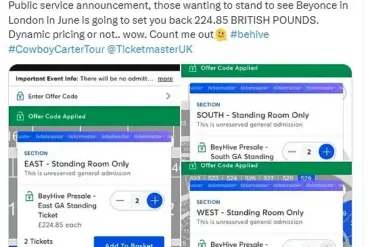 Ticketmaster glitch leaves Beyoncé fans disappointed