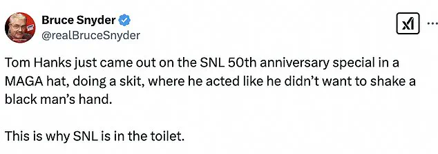Tom Hanks' Portrayal of Trump Supporter on 'SNL' Special Criticized