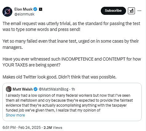 Trump Backs Elon Musk's 'What Did You Do Last Week?' Email to Federal Employees