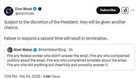 Trump Backs Elon Musk's 'What Did You Do Last Week?' Email to Federal Employees