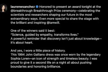 Lauren Sanchez Steals Spotlight in Red Carpet Moment at Breakthrough Prize
