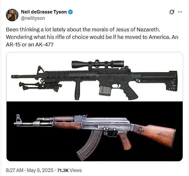 Neil deGrasse Tyson's Shooting Range Post Sparks Speculation About His Political Views
