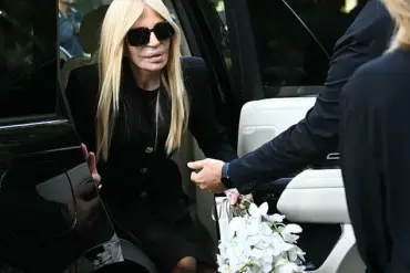 Donatella Versace Pays Solemn Tribute to Giorgio Armani at Milan Funeral
